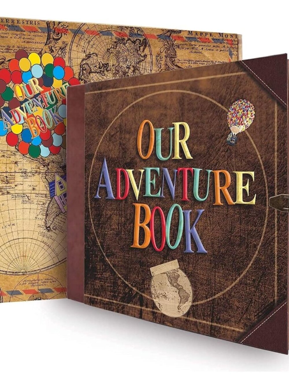 Our Adventure Book Scrapbook Photo Album Retro Style Embossed Letter Cover Trave